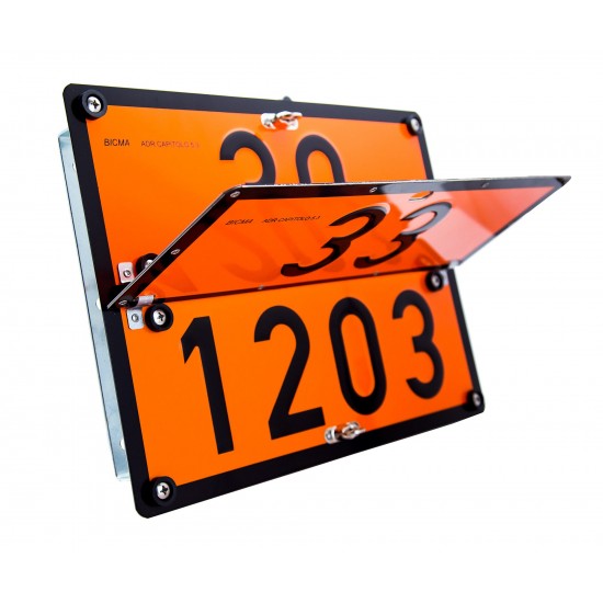 ADR Orange Plate Changeable Number 33/1203 - 30/1202