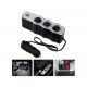 3 Çıkışlı 12/24 Volt Oto Çakmaklık Çoklayıcı + 1 USB Çıkışlı