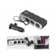 3 Çıkışlı 12/24 Volt Oto Çakmaklık Çoklayıcı + 1 USB Çıkışlı