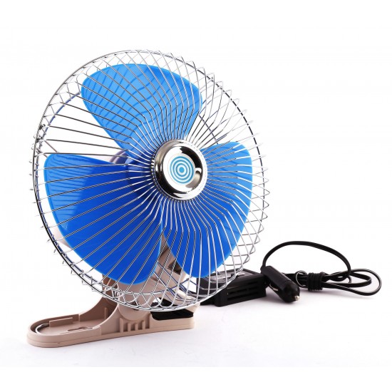 Araç İçi Mandallı 12V 8" Oto Vantilatör - 2 Kademe Hız Ayarlı