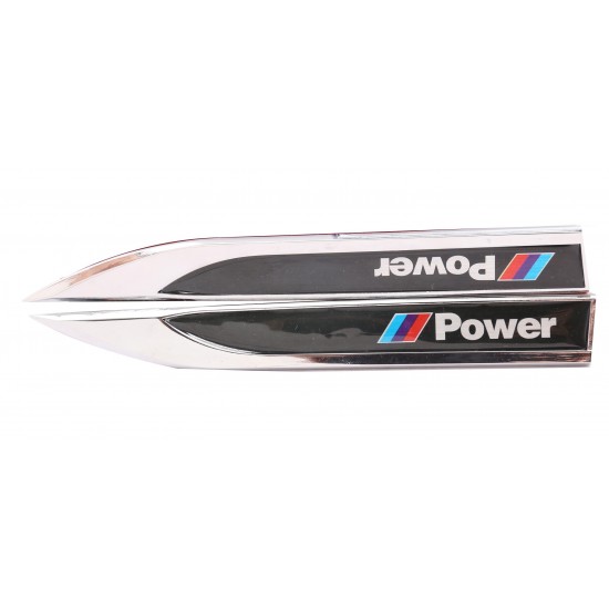 Power Logo Bıçak Arma Metal İkili Set