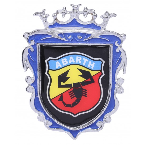Büyük Boy ABARTH Döküm Krom Arma - Lacivert