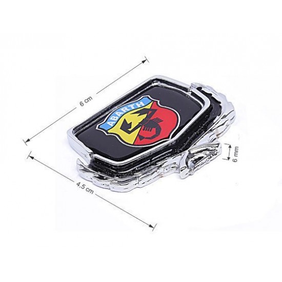 Çelenkli Döküm ABARTH Krom Arma - Siyah