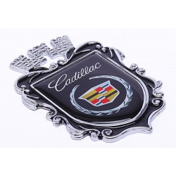 Orta Boy Döküm CADILLAC Krom Arma - Siyah