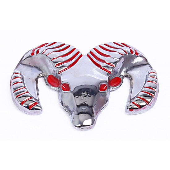 Döküm DODGE Koç Başı Krom Arma - Kırmızı