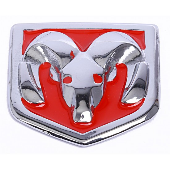 Döküm DODGE Koç Başı Krom Arma - Kırmızı