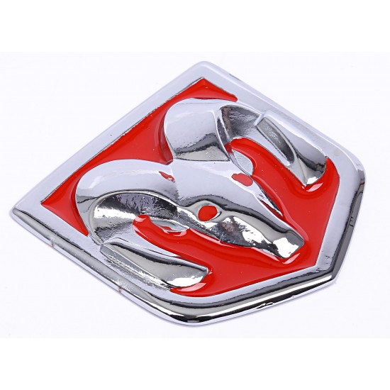 Döküm DODGE Koç Başı Krom Arma - Kırmızı