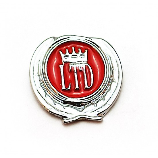 2li Mini Boy Düğme Arma - Döküm LTD Krom Düğme Arma - Kırmızı