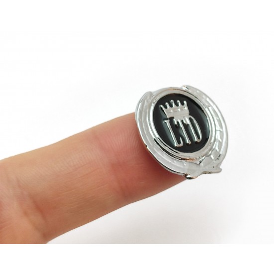 2li Mini Boy Düğme Arma - Döküm LTD Krom Düğme Arma - Siyah