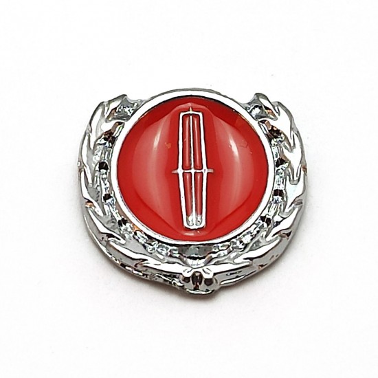 2li Mini Boy Düğme Arma - Döküm Çelenk Krom Düğme Arma - Kırmızı
