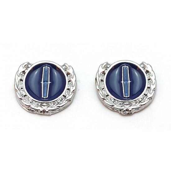 2li Mini Boy Düğme Arma - Döküm Çelenk Krom Düğme Arma - Lacivert