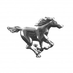 Mustang At Arma Logosu - Krom Kaplama - 2 Li paket