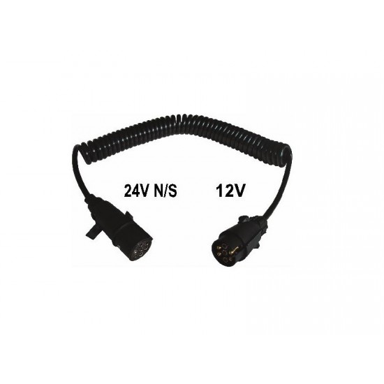 Adaptör Elektrik Kablosu 7 Pin N Tip Lastikli Düz Kablo 12/24V 3M