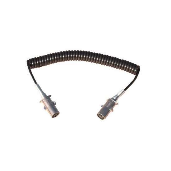 Adaptör Elektrik Kablosu 7 Pin N Tip Lastikli 2 Metal Fişli Düz Kablo 24V 3M