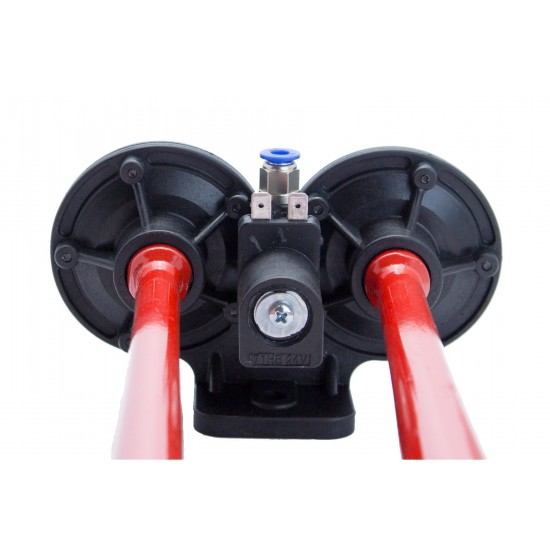 Havalı Korna 2 Borulu Düz Ses 24V - Kırmızı Boyalı