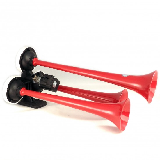 3 Borulu Düz Sesli Havalı Korna 12V