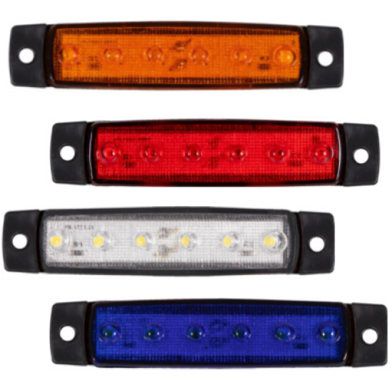 Otomatik Parmak Led Lamba 10 cm 6 Led 12V / 24V Sarı