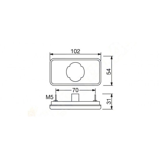 Yan Sinyal Yan Sinyal Braketi Lamba 3 Led 24V Sarı E9 Sertifikalı