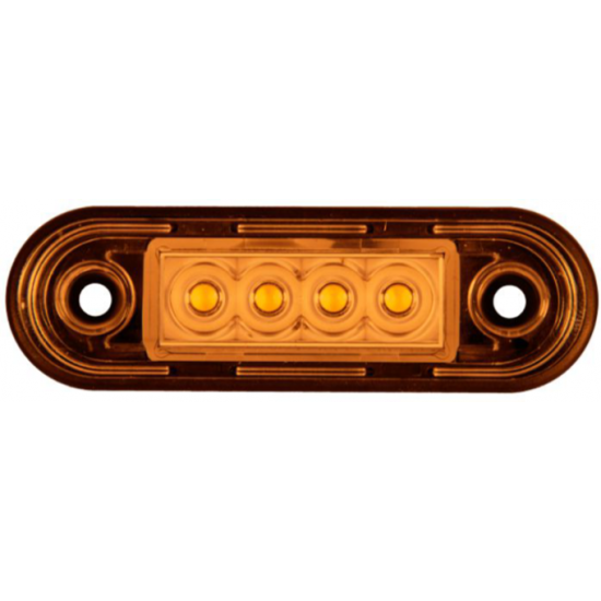 Otomatik Parmak Led Lamba 10 cm 4 Led 12V / 24V Sarı