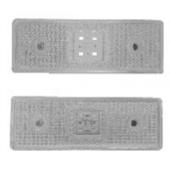 Yan İşaret Led Römork Etek Lambası 11 cm 4 Led 12V / 24V Beyaz