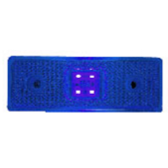 Yan İşaret Led Römork Etek Lambası 11 cm 4 Led 12V / 24V Mavi