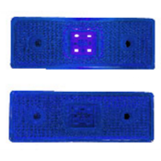 Yan İşaret Led Römork Etek Lambası 11 cm 4 Led 12V / 24V Mavi