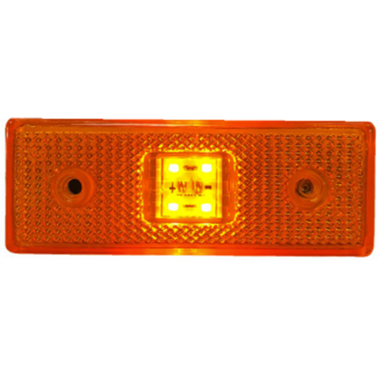 Yan İşaret Led Römork Etek Lambası 11 cm 4 Led 12V / 24V Sarı