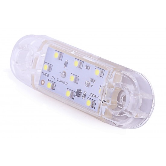 Otomatik Parmak Led Lamba 8.5 cm 9 Led 12V / 24V Beyaz