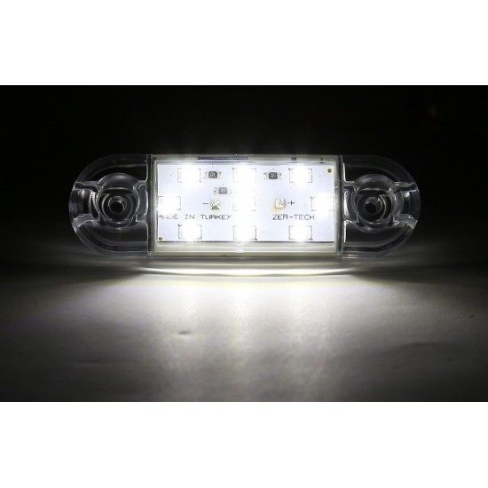 Otomatik Parmak Led Lamba 8.5 cm 9 Led 12V / 24V Beyaz