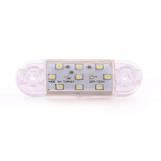 Otomatik Parmak Led Lamba 8.5 cm 9 Led 12V / 24V Beyaz