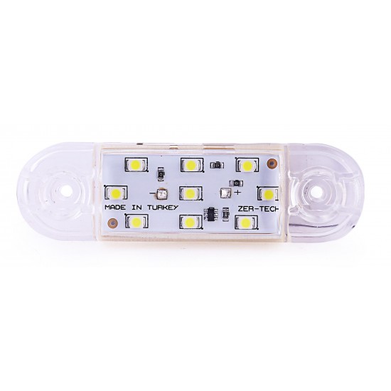Otomatik Parmak Led Lamba 8.5 cm 9 Led 12V / 24V Beyaz