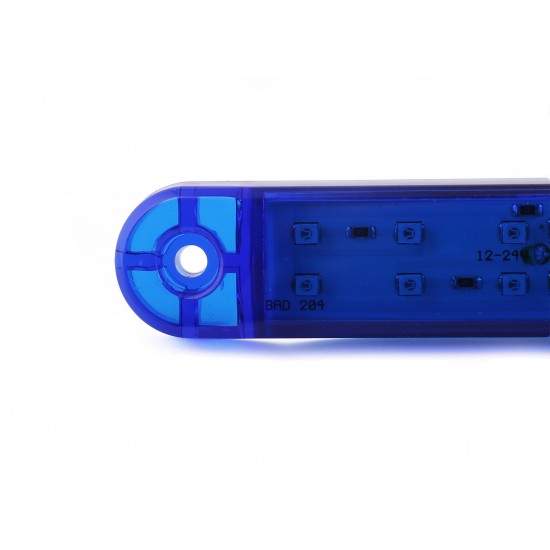 Otomatik Parmak Led Lamba 13 cm 12 Led 12V / 24V Mavi