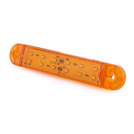 Otomatik Parmak Led Lamba 13 cm 12 Led 12V / 24V Sarı