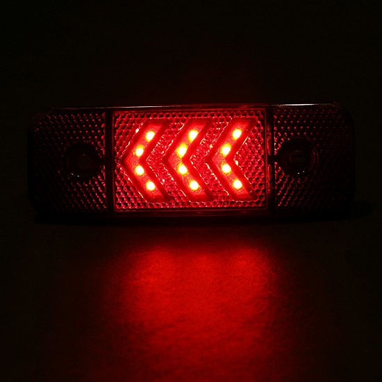 Yan İşaret Led Römork Etek Lambası 11.5 cm 12 Led 12V / 24V Kırmızı