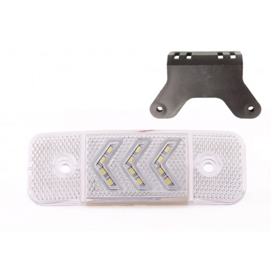 Yan İşaret Led Römork Etek Lambası 11.5 cm 12 Led 12V / 24V Beyaz