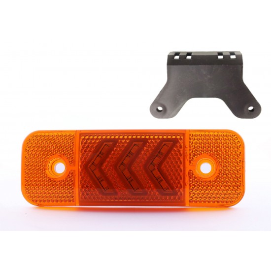 Yan İşaret Led Römork Etek Lambası 11.5 cm 12 Led 12V / 24V Sarı