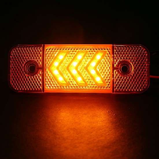 Yan İşaret Led Römork Etek Lambası 11.5 cm 12 Led 12V / 24V Sarı