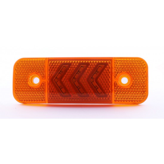 Yan İşaret Led Römork Etek Lambası 11.5 cm 12 Led 12V / 24V Sarı