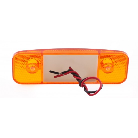 Yan İşaret Led Römork Etek Lambası 11.5 cm 12 Led 12V / 24V Sarı