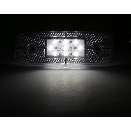 Yan İşaret Led Römork Etek Lambası 11.5 cm 9 Led 12V / 24V Beyaz