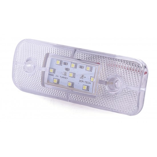 Yan İşaret Led Römork Etek Lambası 11.5 cm 9 Led 12V / 24V Beyaz