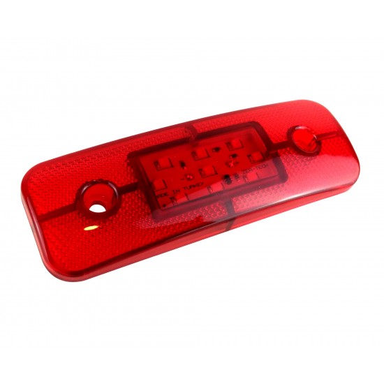 Yan İşaret Led Römork Etek Lambası 11.5 cm 9 Led 12V / 24V Kırmızı