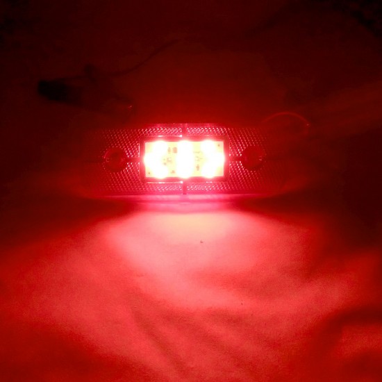 Yan İşaret Led Römork Etek Lambası 11.5 cm 9 Led 12V / 24V Kırmızı