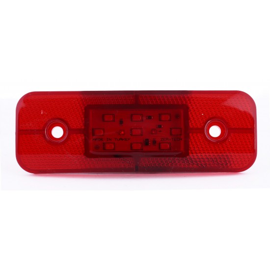 Yan İşaret Led Römork Etek Lambası 11.5 cm 9 Led 12V / 24V Kırmızı