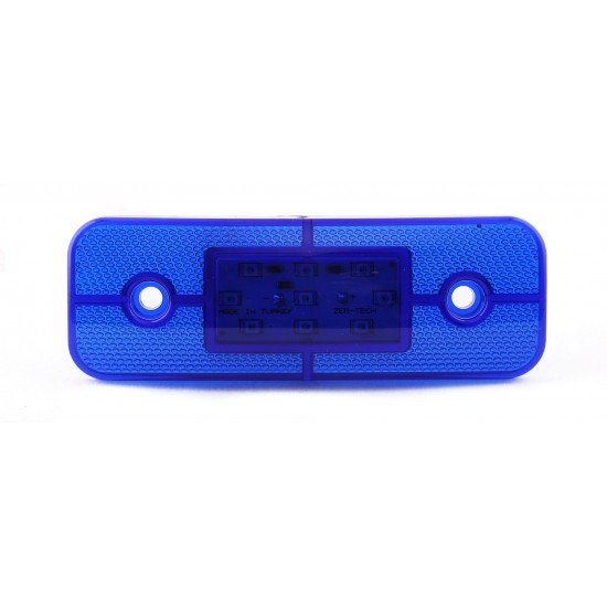 Yan İşaret Led Römork Etek Lambası 11.5 cm 9 Led 12V / 24V Mavi