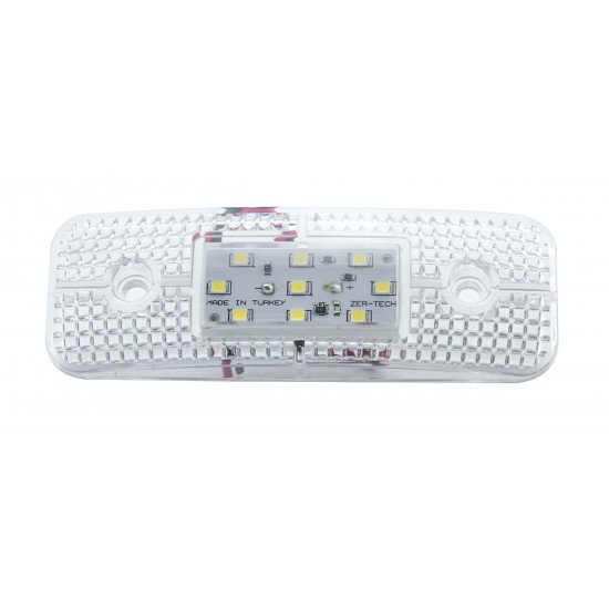 Yan İşaret Led Römork Etek Lambası 11.5 cm 9 Led 12V / 24V Beyaz