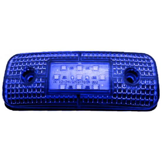 Yan İşaret Led Römork Etek Lambası 11.5 cm 9 Led 12V / 24V Mavi