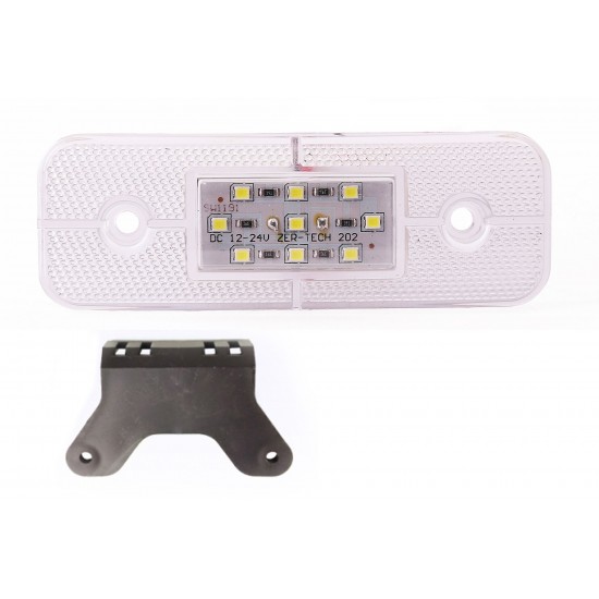 Yan İşaret Led Römork Etek Lambası 11.5 cm 9 Led 12V / 24V Beyaz