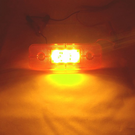 Yan İşaret Led Römork Etek Lambası 11.5 cm 9 Led 12V / 24V Sarı