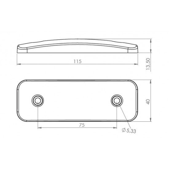 Yan İşaret Led Römork Etek Lambası 11.5 cm 9 Led 12V / 24V Kırmızı